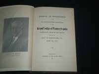 1929-1933 GRAND LODGE OF PENNSYLVANIA PROCEEDINGS BOUND VOLUME LOT OF 5- KD 1113