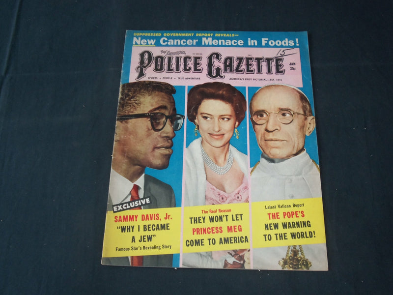 1958 JANUARY THE NATIONAL POLICE GAZETTE MAGAZINE - SAMMY DAVIS JR. - B 5681