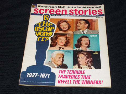1971 APRIL SCREEN STORIES MAGAZINE - CLARK GABLE BETTE DAVIS COVER - E 14429