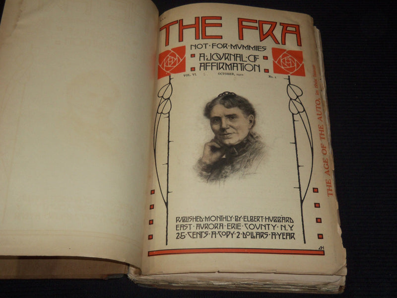 1910 OCT-1911 MARCH THE FRA JOURNAL MAGAZINE BOUND VOLUME - HUBBARD - KD 5403B
