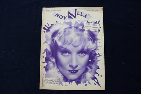 1934 FEBRUARY 25 NOVELLE MAGAZINE - MARLENE DIETRICH - ITALIAN COVER - E 23775