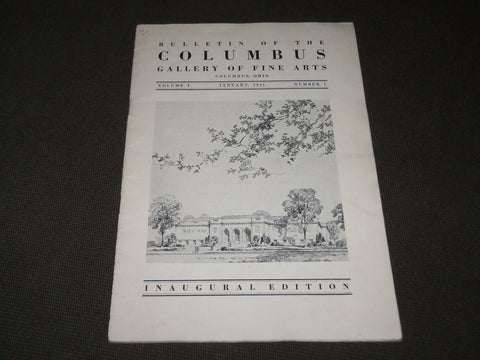 1931 JANUARY COLUMBUS GALLERY OF FINE ARTS BULLETIN - COLUMBUS OHIO - J 9594