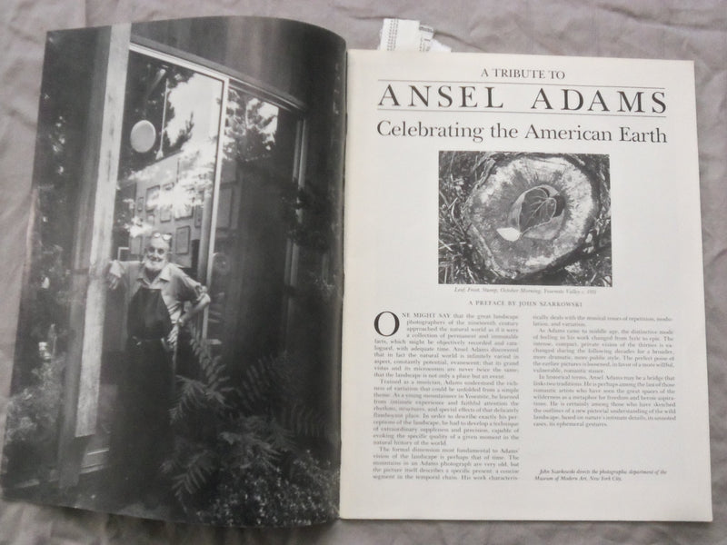 1989 A TRIBUTE TO ANSEL ADAMS SOFTCOVER BOOK BY - K 274