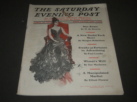1903 APRIL 25 THE SATURDAY EVENING POST MAGAZINE - HARRISON FISHER COVER- SP 690