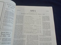 1925 AUGUST ASIA MAGAZINE - GREAT PHOTOS, STORIES & ADS - SP 1223D