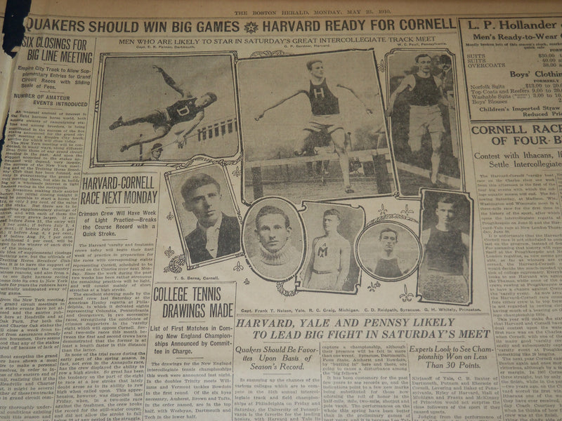 1910 MAY 23 THE BOSTON HERALD - TWO FALL DEAD ON SEEING COMET - BH 337