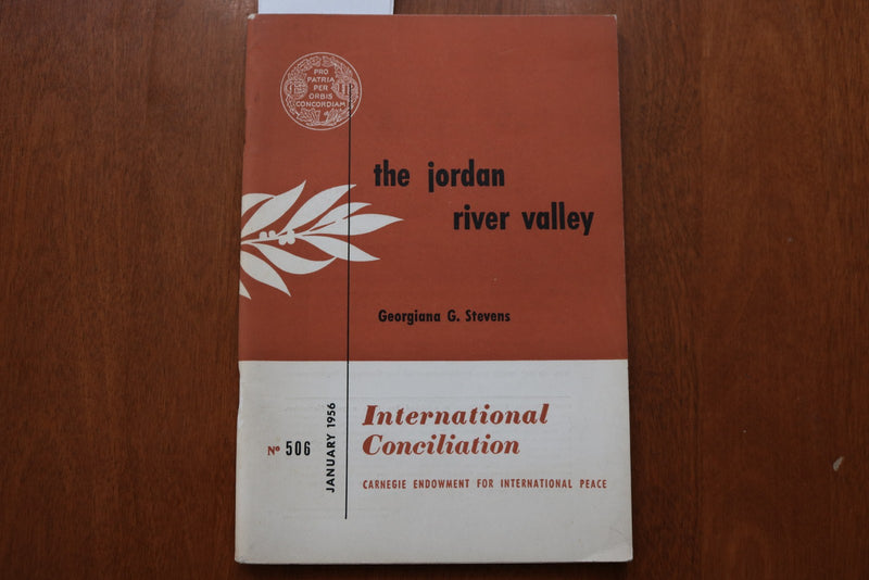 1956 JANUARY THE JORDAN RIVER VALLEY SOFTCOVER BOOK BY GEORGIANA STEVENS- K 3174