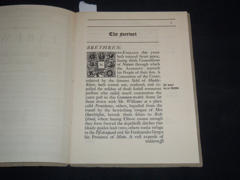 1939 DOCTOR MORISON'S FAREWEL TO COLONIAL SOCIETY OF MASSACHUSETTS BOOK - J 9209