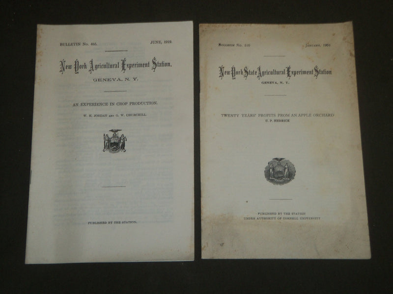 1919-1929 NEW YORK AGRICULTURAL EXPERIMENT STATION BULLETIN LOT OF 4 - J 4823