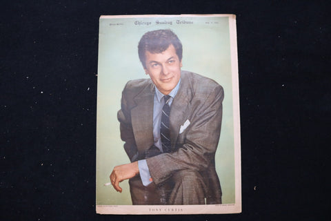 1952 JULY 27 CHICAGO TRIBUNE MAGAZINE - TONY CURTIS COVER - E 25416