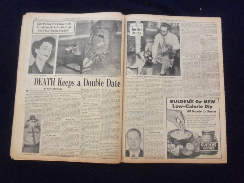 198 FEB 23 NEW YORK SUNDAY NEWS NEWSPAPER - FIREMAN RESCUES BOY & DOG - NP 6768