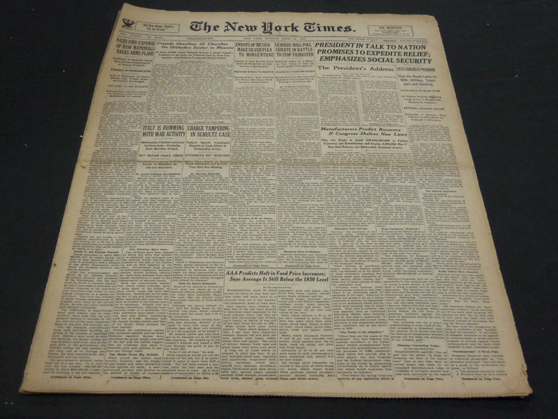 1935 APRIL 29 NEW YORK TIMES - CHARGE TAMPERING IN SCHULTZ CASE - NT 4367