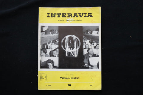 1954 OCTOBER INTERAVIA MAGAZINE - SPEED…COMFORT COVER - E 10798
