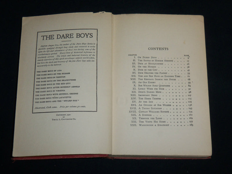 1910 DARE BOYS ON THE HUDSON HARDCOVER BOOK BY STEPHEN ANGUS COX - KD 7249
