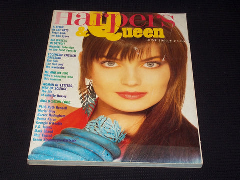 1986 JUNE HARPERS & QUEEN MAGAZINE - PAULINA PORIZKOVA FRONT COVER - E 5602