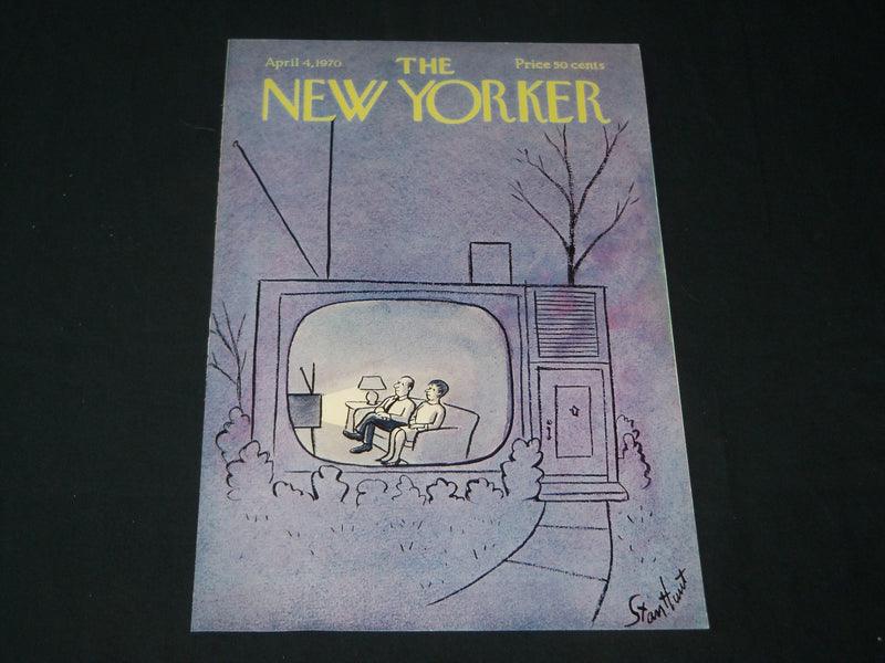 1970 APRIL 4 NEW YORKER MAGAZINE FRONT COVER ONLY - GREAT ART FOR FRAMING