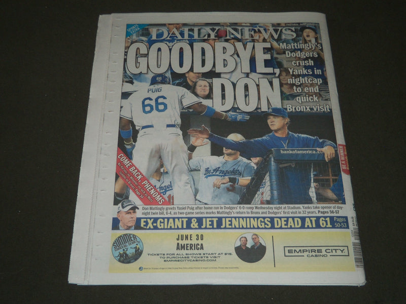 2013 JUNE 20 NEW YORK DAILY NEWS - TONY'S DEAD - SOPRANO - NP 2461