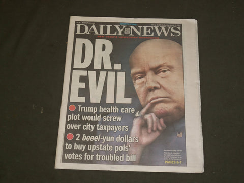 2017 MARCH 22 NEW YORK DAILY NEWS - TRUMP HEALTH CARE PLOT - DR. EVIL