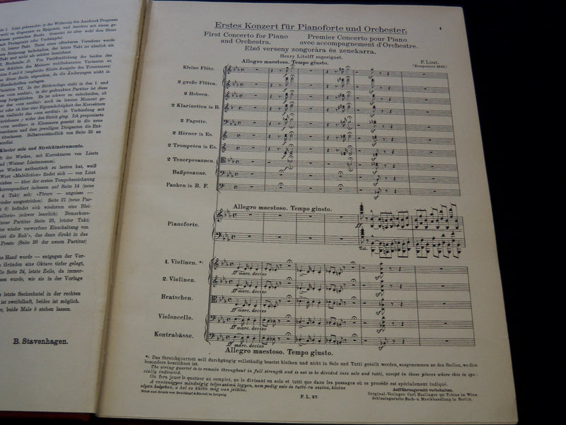 1914-1916 FRANZ LISZTS MUSIKALISCHE WERKE BOUND VOLUME LOT OF 2 - KD 1870C