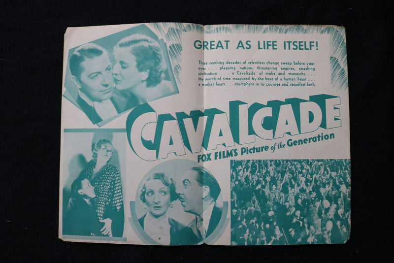 1933 CAVALCADE MOVIE PROGRAM - NIXON THEATRE - PITTSBURGH, PA - K 1799