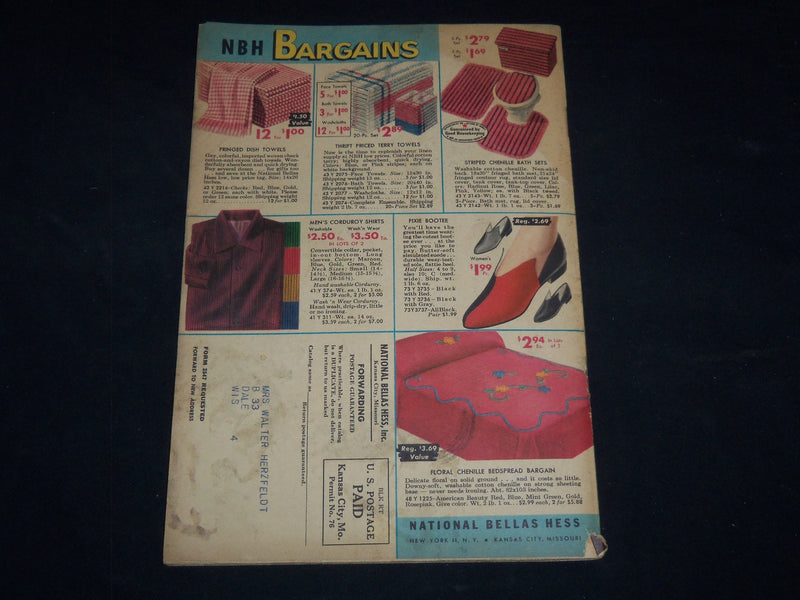 1959-1960 FALL-WINTER NATIONAL BELLAS HESS BARGAINS CATALOG - J 9131