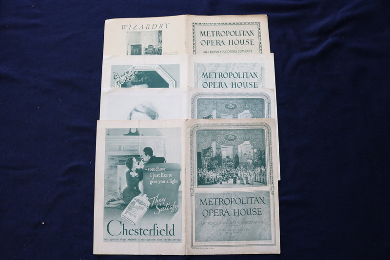 1929-1934 METROPOLITAN OPERA HOUSE PROGRAMS - LOT OF 4 - K 1699