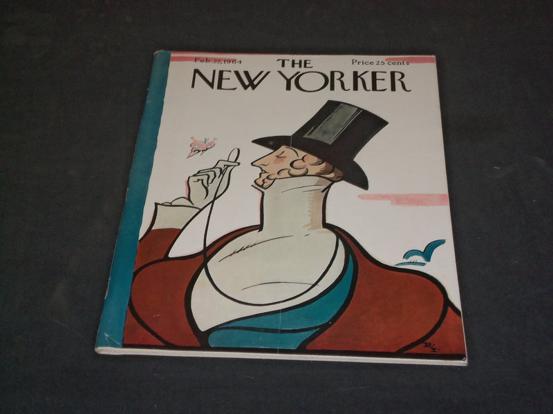 1964 FEBRUARY 22 THE NEW YORKER MAGAZINE - ILLUSTRATED COVER - NY 828