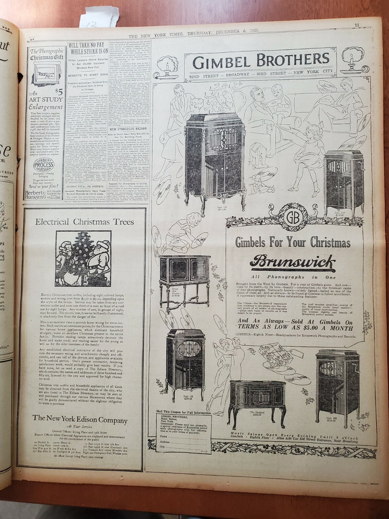 1921 DECEMBER 8 NEW YORK TIMES - CHICAGO POLICE FIGHT MOB OF 100,000 - NT 8036