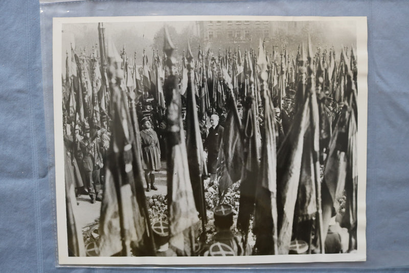 1930'S-1940'S FRENCH PRESIDENT ALBERT LEBRUN WIRE PHOTOGRAPHS- LOT OF 8 - K 3140
