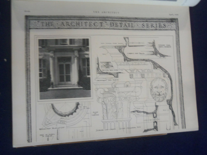 1928 APRIL THE ARCHITECT MAGAZINE - NICE COVER, MANY PLATES & PHOTOS - ST 7258