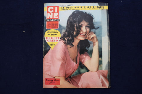 1959 JUNE 19 CINE TELE-REVUE MAGAZINE - JULIETTE GRECO COVER - E 22029