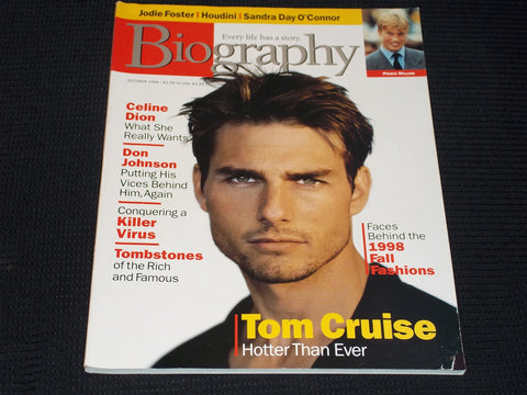 1998 OCTOBER BIOGRAPHY MAGAZINE - TOM CRUISE FRONT COVER - E 13601
