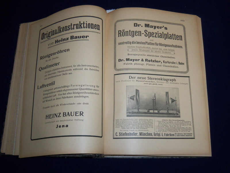 1921-1922 FORTSCHRITLE AUF DEMGEBIETE DER RONTGENSTRAHLEN VOLUME - KD 2951P