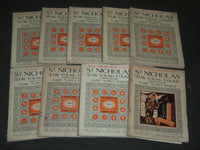 1904 ST. NICHOLAS MONTHLY MAGAZINE LOT OF 9 ISSUES - NICE ILLUS. & ADS - WR 1092
