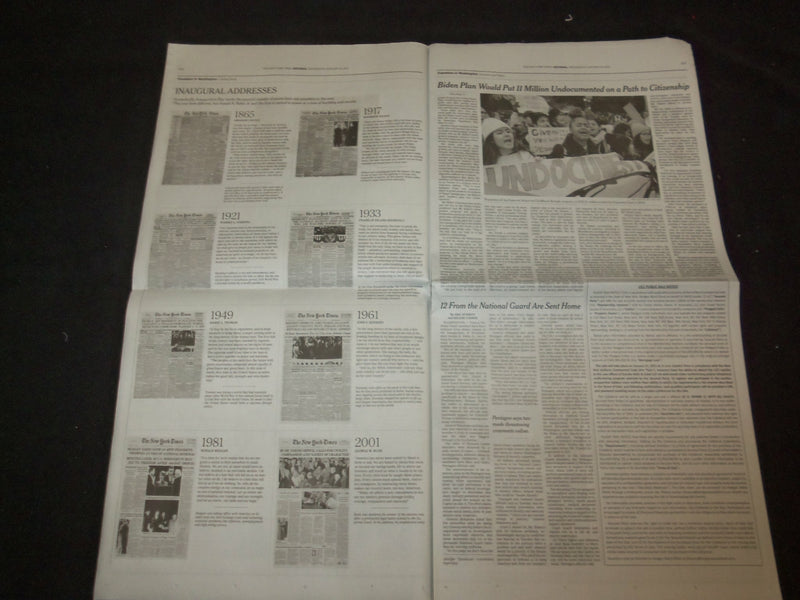 2021 JANUARY 20 NEW YORK TIMES - BIDEN PLAN GIVES 11 MILLION PATH TO CITIZENSHIP