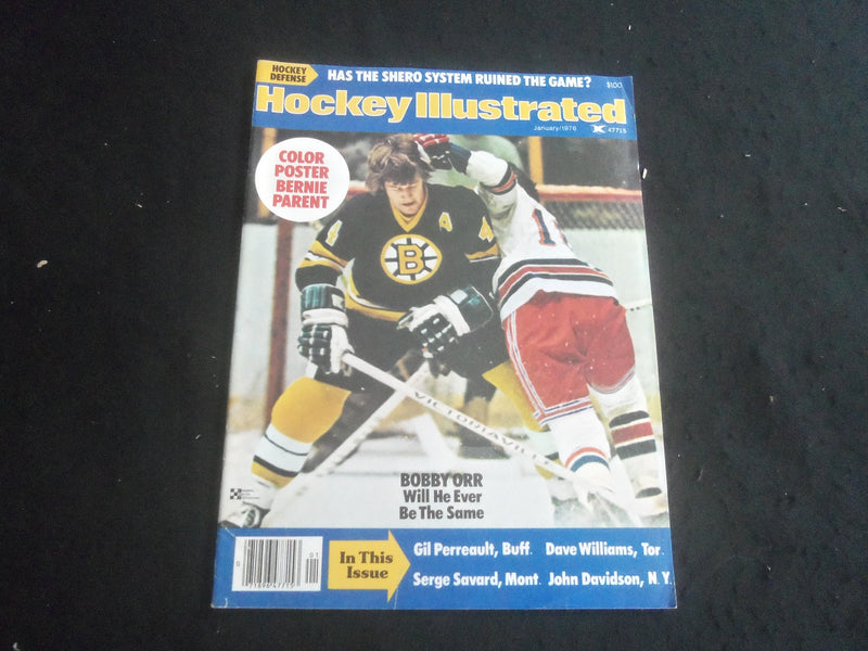 1976 JANUARY HOCKEY ILLUSTRATED MAGAZINE - BERNIE PARENT POSTER - B 6235F