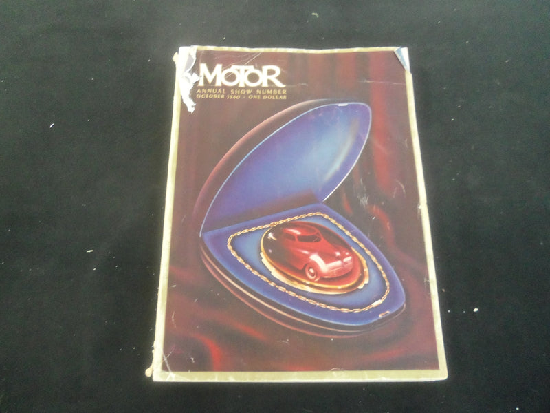 1940 OCTOBER MOTOR MAGAZINE - ANNUAL SHOW NUMBER - J 7750