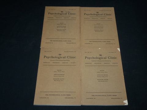 1932-1933 THE PSYCHOLOGICAL CLINIC JOURNAL MAGAZINE LOT OF 4 - WR 572M