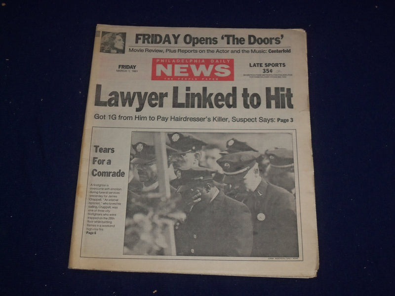 1991 MARCH 1 PHILADELPHIA DAILY NEWS-LAWYER ROBERT BURKE LINKED TO HIT - NP 2984
