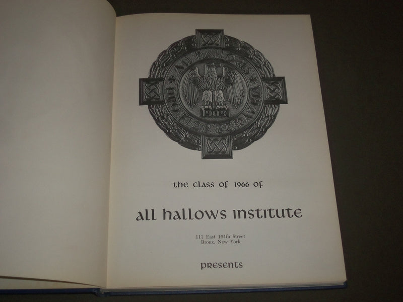 1966 HALLOWEEN ALL HALLOWS INSTITUTE YEARBOOK - BRONX, NEW YORK - YB 1332