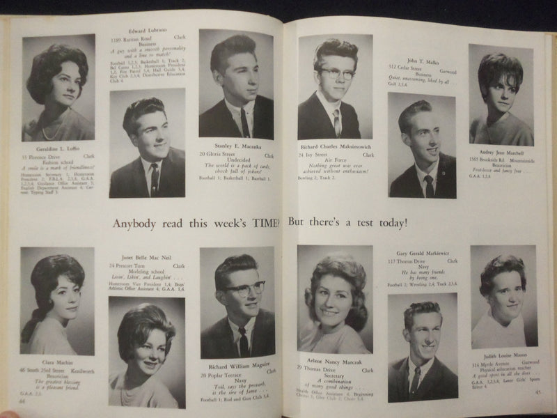 1962 LANCE ARTHUR L. JOHNSON REGIONAL HIGH SCHOOL YEARBOOK - CLARK, NJ - YB 3333