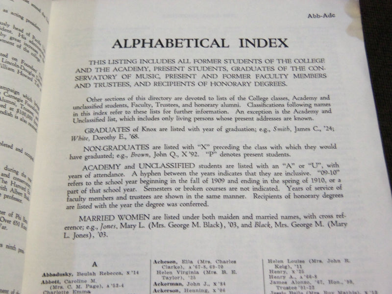 1937 JUNE THE KNOX ALUMNUS CENTENARY DIRECTORY - KNOX COLLEGE - KD 4737