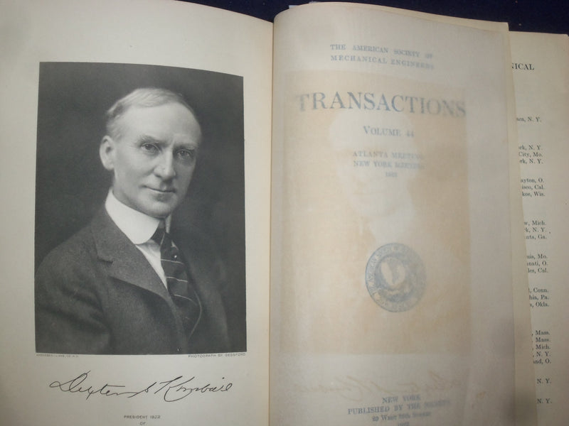1921-22 TRANSACTIONS OF AMERICAN SOCIETY OF ENGINEERS SOFTCOVER -2 VOLS- KD 9110