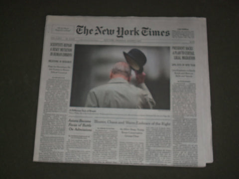 2017 AUGUST 3 NEW YORK TIMES- DONALD TRUMP BACKS PLAN TO CURTAIL LEGAL MIGRATION