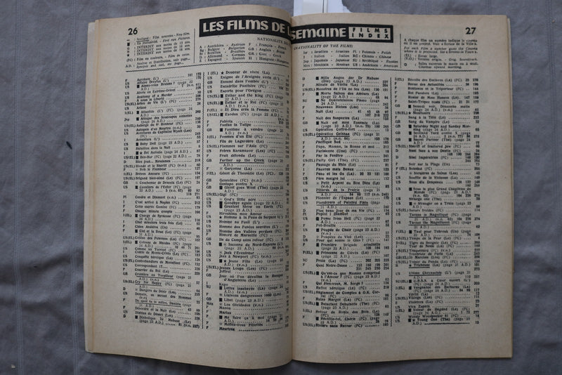 1961 AUGUST UNE SEMAINE DE PARIS MAGAZINE - FRENCH TEXT - K 3454