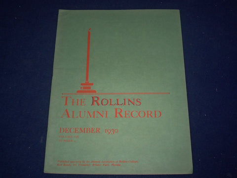 1930 DECEMBER THE ROLLINS ALUMNI RECORD VOL 7 ISSUE NO.4 - NICE PHOTOS - J 1232