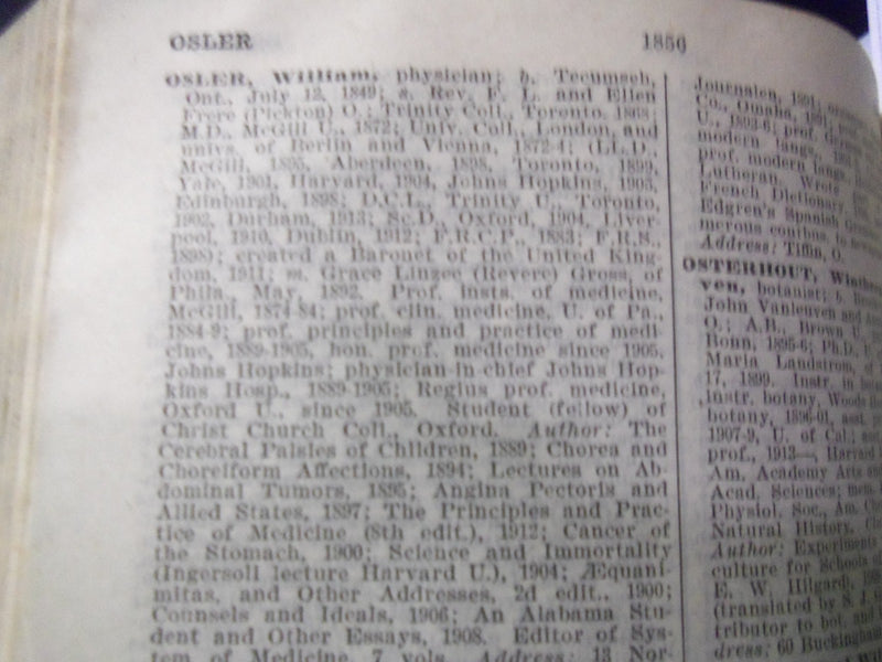 1916-1917 WHO'S WHO IN AMERICA VOLUME NO. 9 - LOAD WITH FAMOUS NAMES - KD 2175