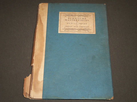 1922 FURNITURE MASTERPIECES OF DUNCAN PHYFE BY CHARLES OVER CORNELIUS - KD 1174