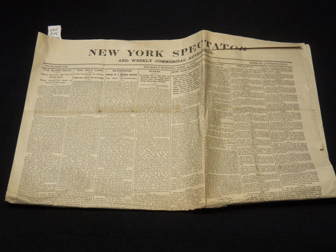 1875 APRIL 1 NEW YORK SPECTATOR NEWSPAPER - EAST RIVER BRIDGE - NP 8962