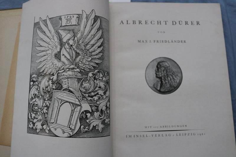 1921 ALBRECHT DURER HARDCOVER BOOK BY MAX J. FRIEDLANDER - GERMAN TEXT - KD 9491